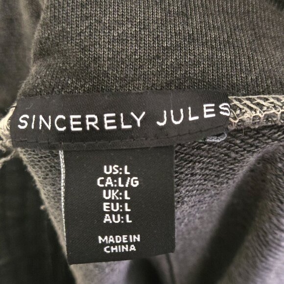 Sincerely Jules Charcoal Cotton Blend Pull On Stretch Shorts Size L - Picture 4 of 5